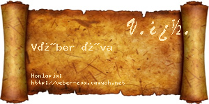 Véber Éva névjegykártya